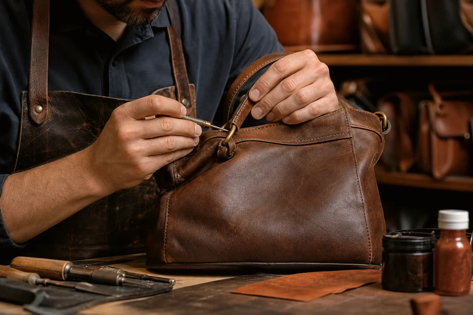 Reforma de bolsas de couro em Carapicuíba